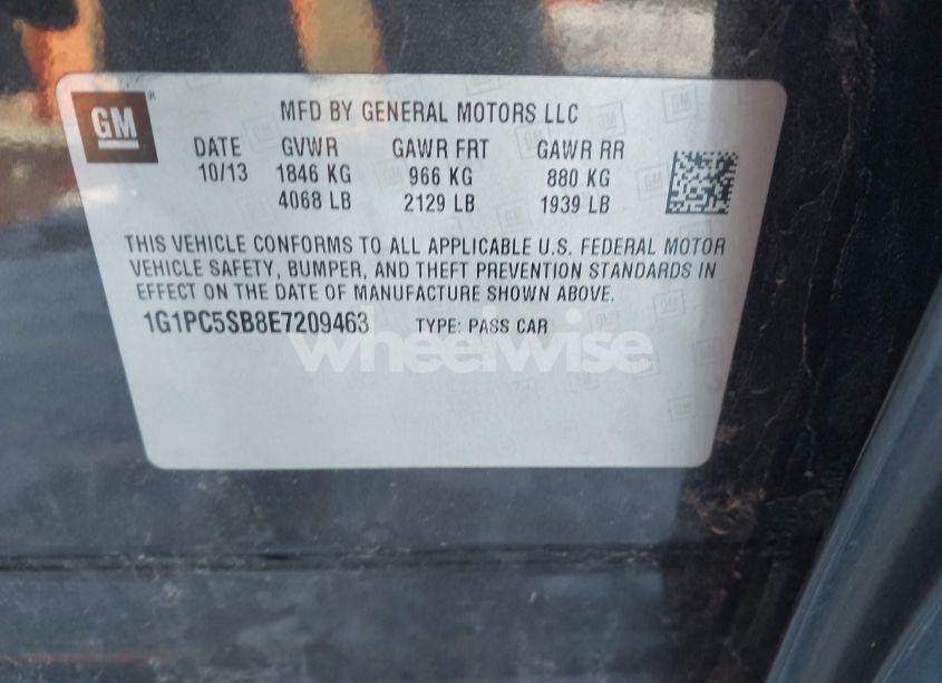 Photo 9 of 2014 Chevrolet Cruze 1LT AUTO (VIN 1G1PC5SB8E7209463)