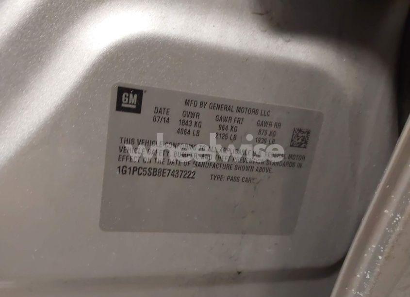 Photo 9 of 2014 Chevrolet Cruze 1LT AUTO (VIN 1G1PC5SB8E7437222)