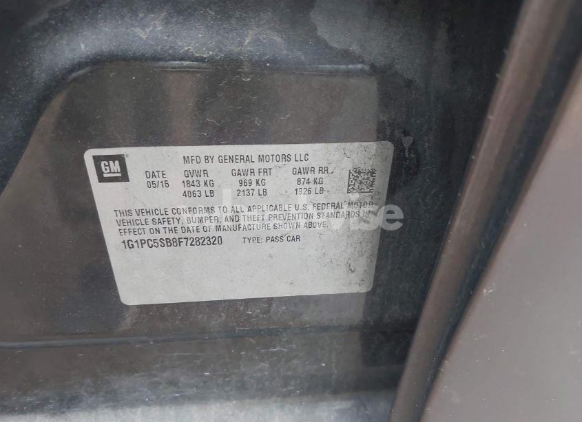 Photo 9 of 2015 Chevrolet Cruze 1LT AUTO (VIN 1G1PC5SB8F7282320)