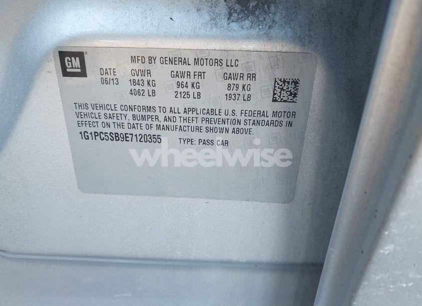 Photo 9 of 2014 Chevrolet Cruze 1LT AUTO (VIN 1G1PC5SB9E7120355)