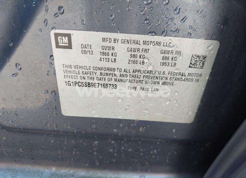 Photo 9 of 2014 Chevrolet Cruze 1LT AUTO (VIN 1G1PC5SB9E7165733)