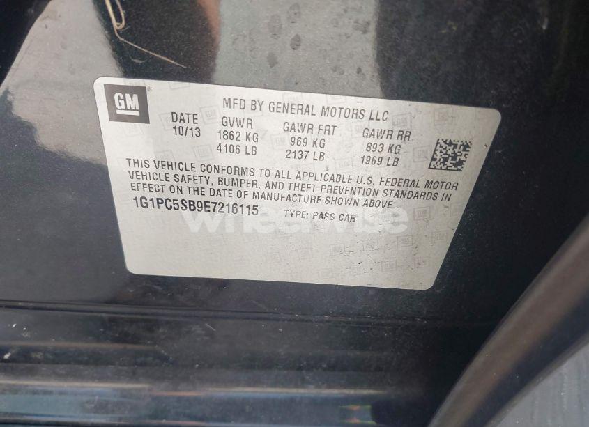 Photo 9 of 2014 Chevrolet Cruze 1LT AUTO (VIN 1G1PC5SB9E7216115)