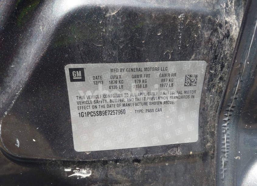 Photo 9 of 2014 Chevrolet Cruze 1LT AUTO (VIN 1G1PC5SB9E7257960)