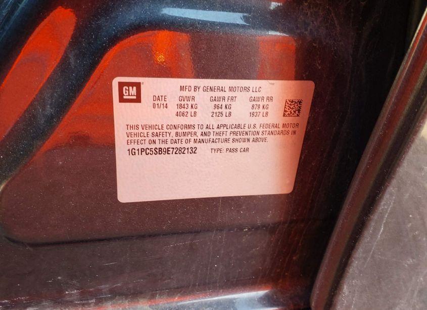 Photo 9 of 2014 Chevrolet Cruze 1LT AUTO (VIN 1G1PC5SB9E7282132)