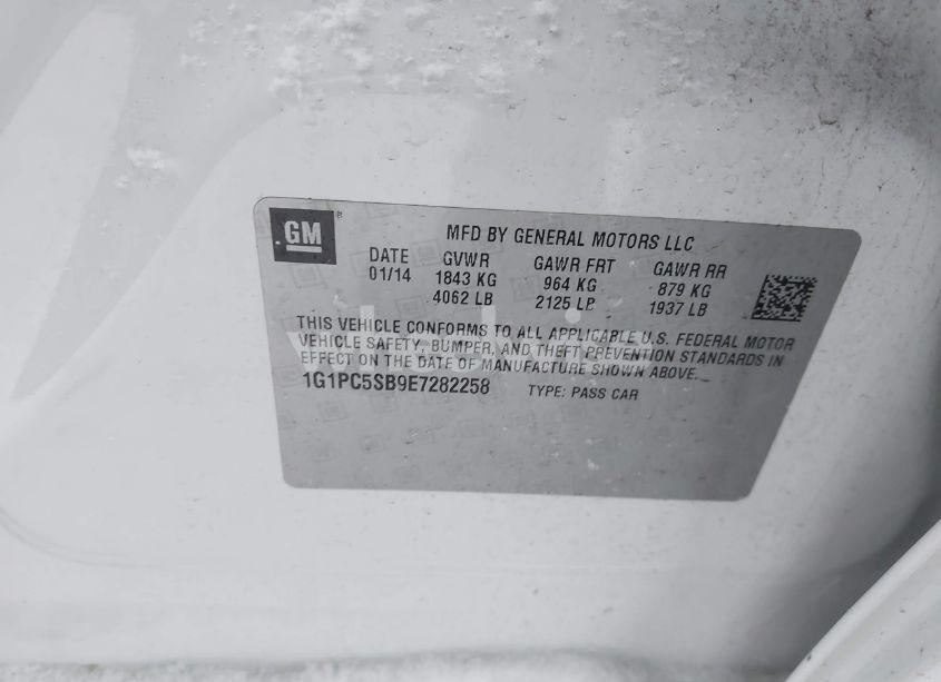 Photo 9 of 2014 Chevrolet Cruze 1LT AUTO (VIN 1G1PC5SB9E7282258)