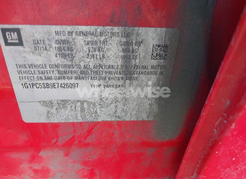 Photo 9 of 2014 Chevrolet Cruze 1LT AUTO (VIN 1G1PC5SB9E7426097)