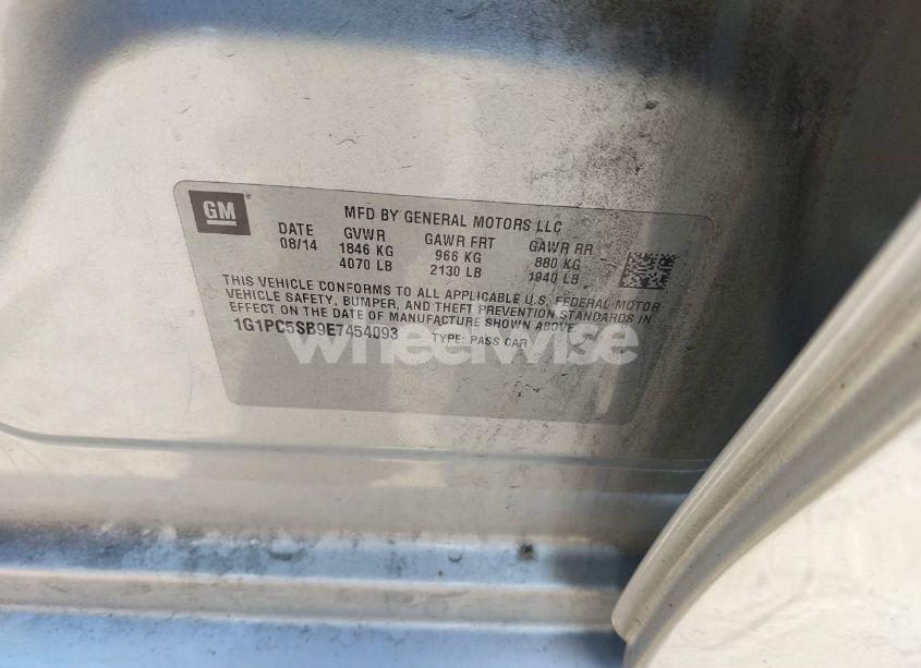 Photo 9 of 2014 Chevrolet Cruze 1LT AUTO (VIN 1G1PC5SB9E7454093)