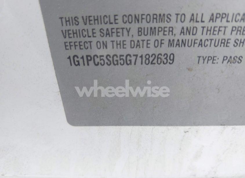 Photo 9 of 2016 Chevrolet Cruze LIMITED LS AUTO (VIN 1G1PC5SG5G7182639)