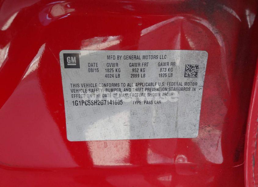 Photo 9 of 2016 Chevrolet Cruze LIMITED LS AUTO (VIN 1G1PC5SH2G7141605)