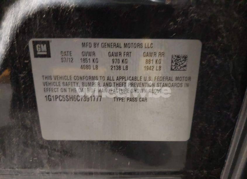Photo 9 of 2012 Chevrolet Cruze LS (VIN 1G1PC5SH6C7391777)