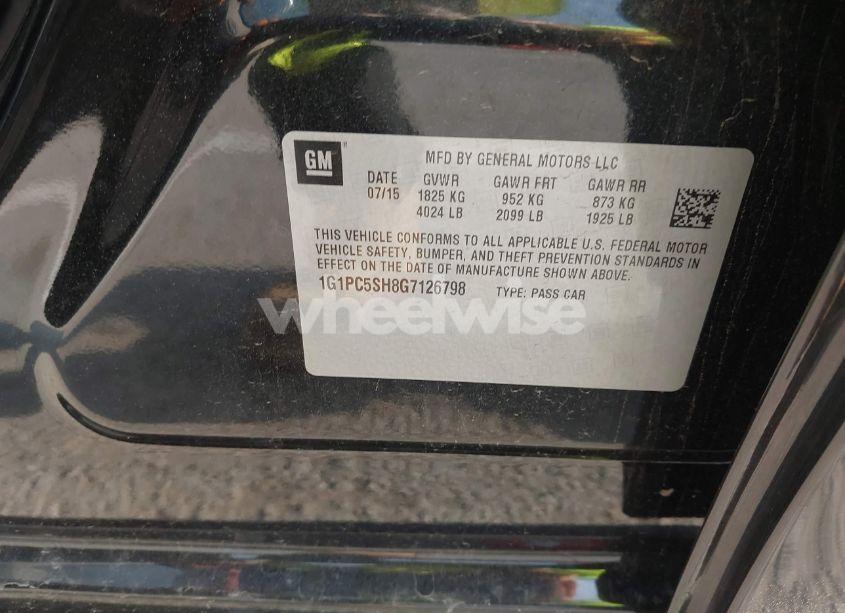 Photo 9 of 2016 Chevrolet Cruze LIMITED LS AUTO (VIN 1G1PC5SH8G7126798)