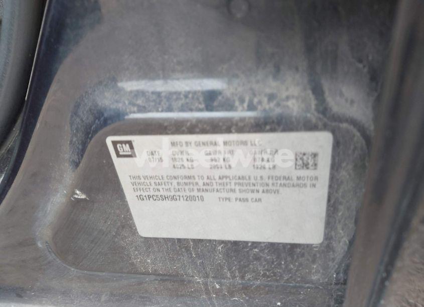 Photo 9 of 2016 Chevrolet Cruze LIMITED LS AUTO (VIN 1G1PC5SH9G7120010)