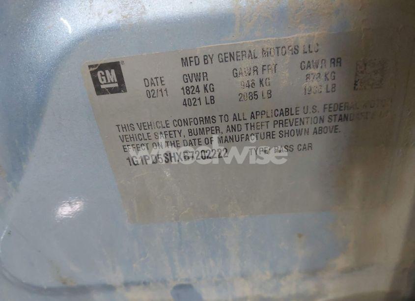 Photo 9 of 2011 Chevrolet Cruze LS (VIN 1G1PD5SHXB7202222)