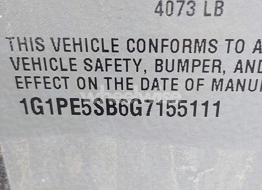 Photo 9 of 2016 Chevrolet Cruze LIMITED LT (VIN 1G1PE5SB6G7155111)