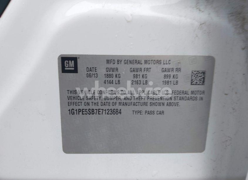 Photo 9 of 2014 Chevrolet Cruze 2LT AUTO (VIN 1G1PE5SB7E7123684)