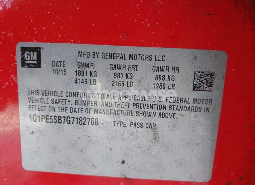 Photo 9 of 2016 Chevrolet Cruze LIMITED 1LT AUTO (VIN 1G1PE5SB7G7182768)