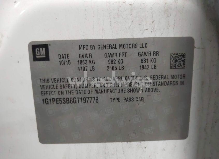 Photo 9 of 2016 Chevrolet Cruze LIMITED 1LT AUTO (VIN 1G1PE5SB8G7197778)
