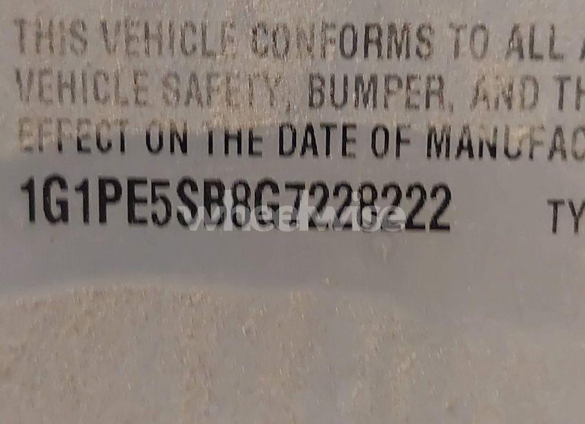 Photo 9 of 2016 Chevrolet Cruze LIMITED 1LT AUTO (VIN 1G1PE5SB8G7228222)