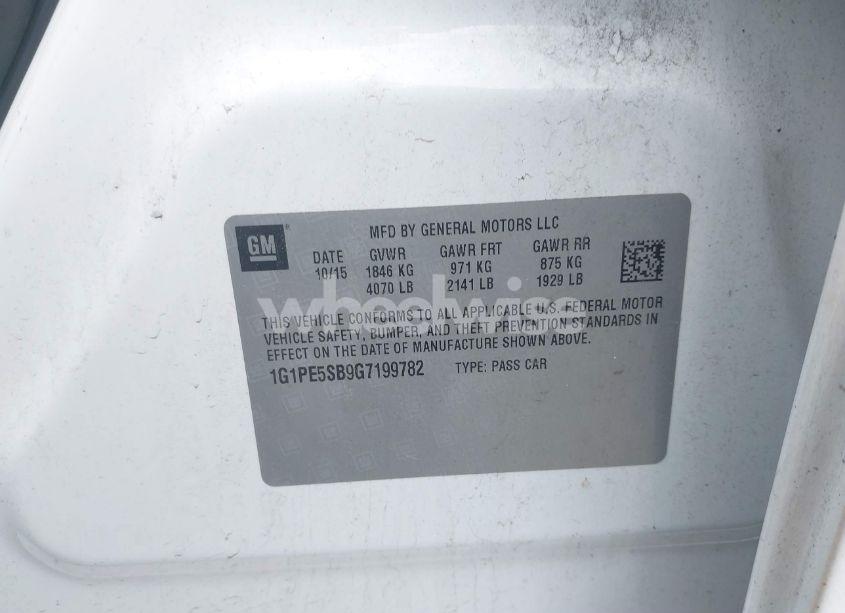 Photo 9 of 2016 Chevrolet Cruze LIMITED 1LT AUTO (VIN 1G1PE5SB9G7199782)