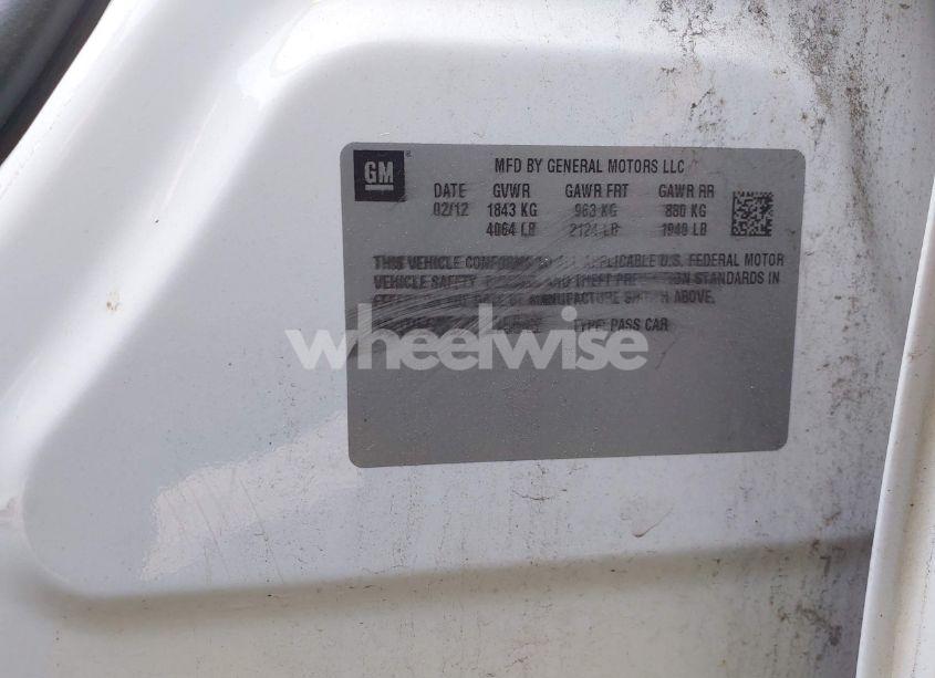 Photo 9 of 2012 Chevrolet Cruze LT (VIN 1G1PE5SC9C7275648)