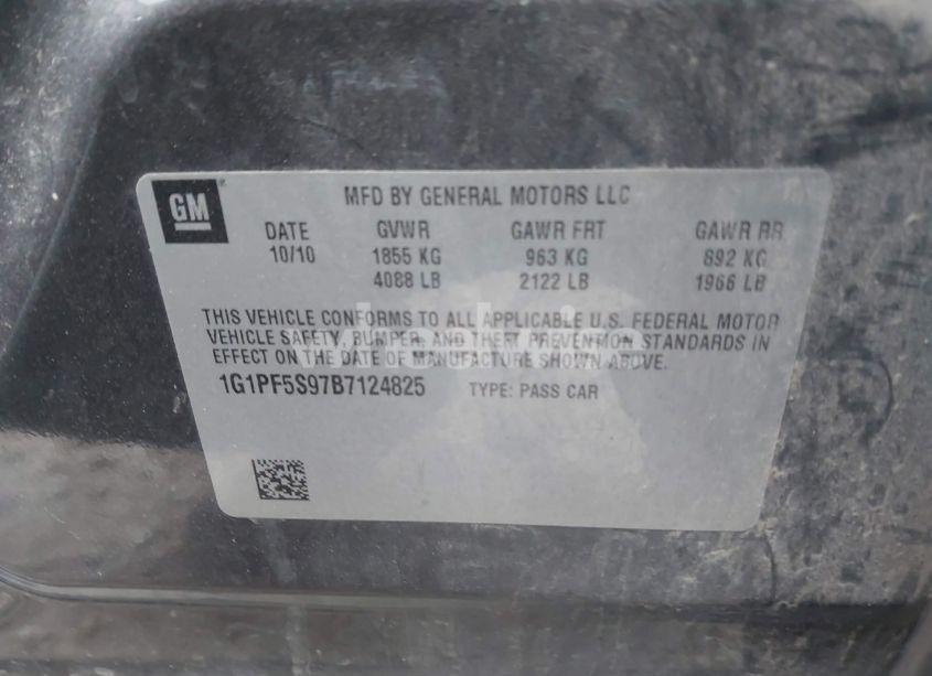 Photo 9 of 2011 Chevrolet Cruze 1LT (VIN 1G1PF5S97B7124825)