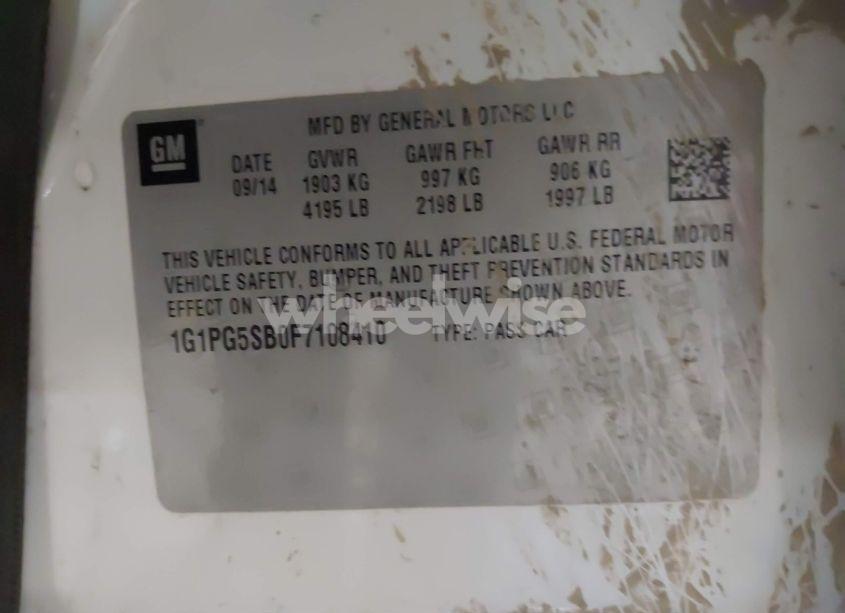 Photo 9 of 2015 Chevrolet Cruze LTZ (VIN 1G1PG5SB0F7108410)