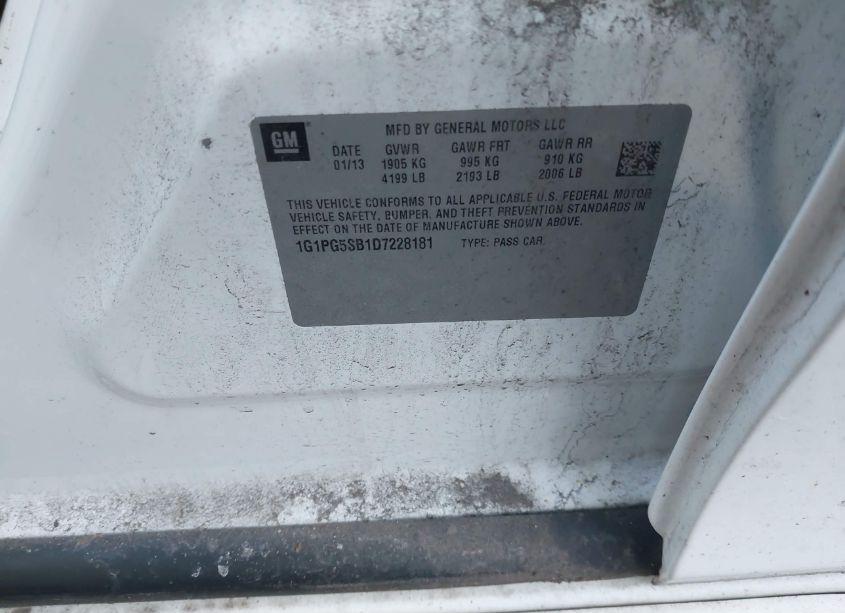 Photo 9 of 2013 Chevrolet Cruze LTZ (VIN 1G1PG5SB1D7228181)