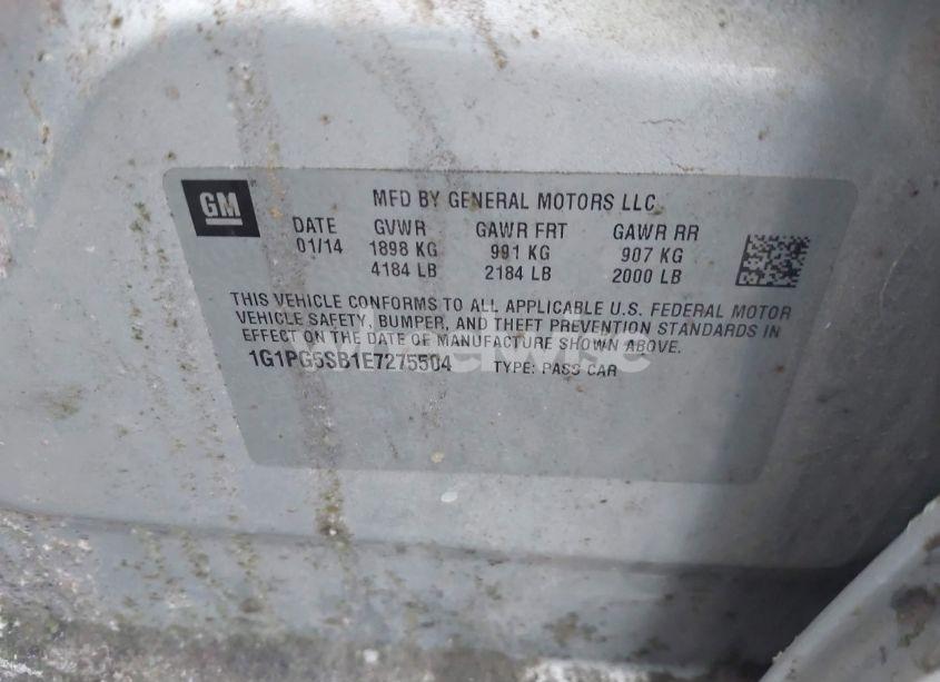 Photo 9 of 2014 Chevrolet Cruze LTZ (VIN 1G1PG5SB1E7275504)