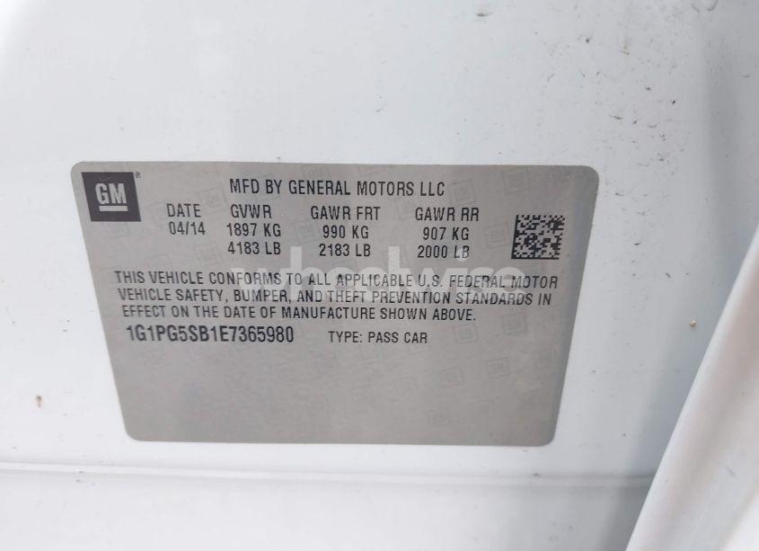 Photo 9 of 2014 Chevrolet Cruze LTZ (VIN 1G1PG5SB1E7365980)