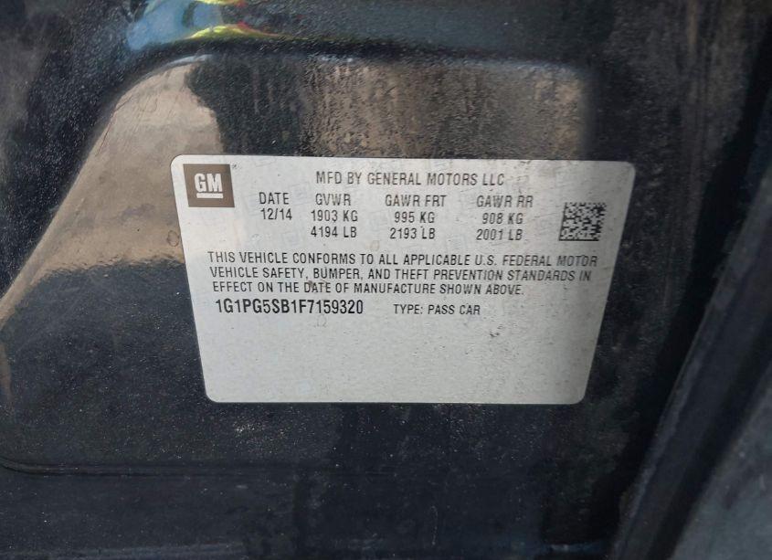 Photo 9 of 2015 Chevrolet Cruze LTZ (VIN 1G1PG5SB1F7159320)