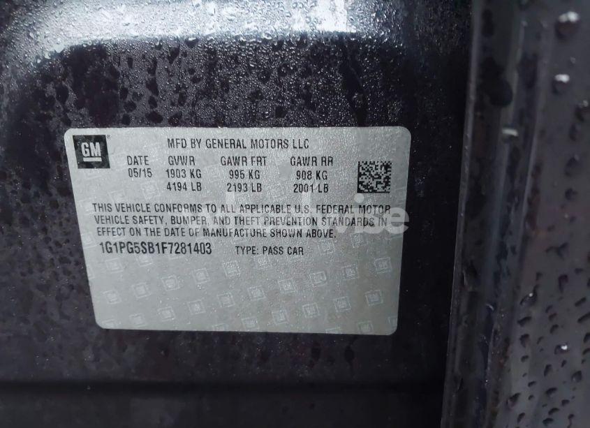 Photo 9 of 2015 Chevrolet Cruze LTZ (VIN 1G1PG5SB1F7281403)