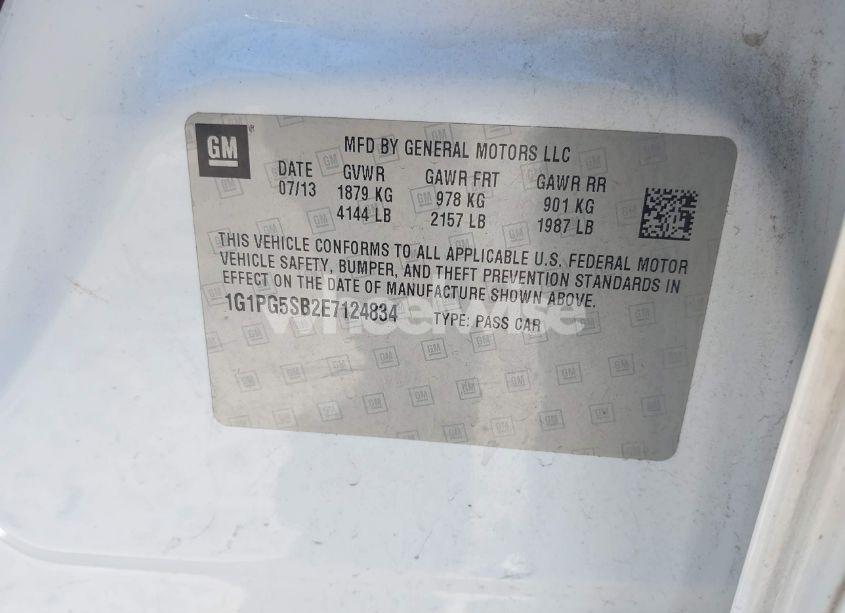 Photo 9 of 2014 Chevrolet Cruze LTZ (VIN 1G1PG5SB2E7124834)