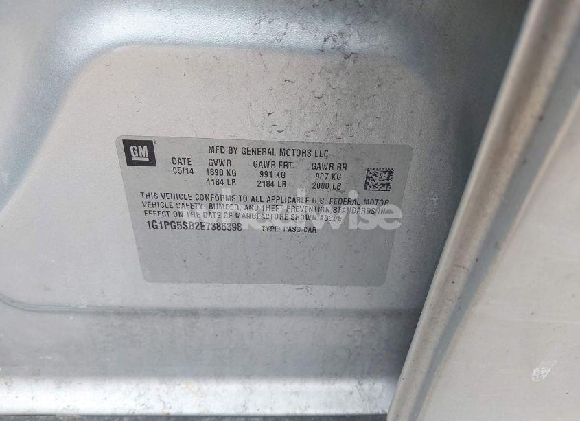 Photo 9 of 2014 Chevrolet Cruze LTZ (VIN 1G1PG5SB2E7386398)