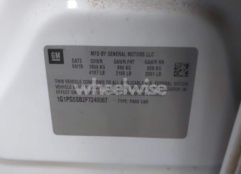 Photo 9 of 2015 Chevrolet Cruze LTZ (VIN 1G1PG5SB2F7240987)