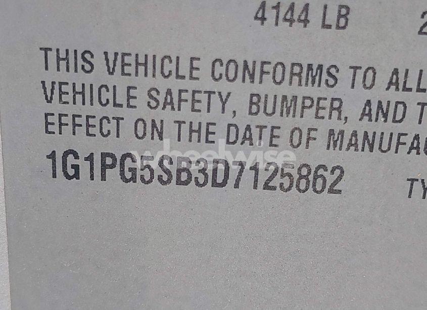 Photo 9 of 2013 Chevrolet Cruze LTZ (VIN 1G1PG5SB3D7125862)