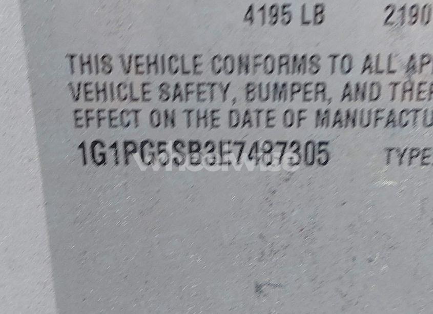 Photo 9 of 2014 Chevrolet Cruze LTZ (VIN 1G1PG5SB3E7487305)