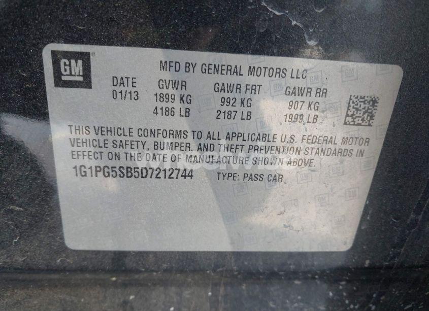 Photo 9 of 2013 Chevrolet Cruze LTZ (VIN 1G1PG5SB5D7212744)