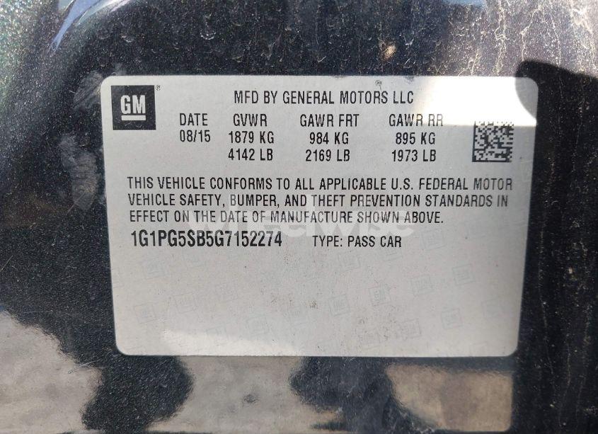 Photo 9 of 2016 Chevrolet Cruze LIMITED LTZ AUTO (VIN 1G1PG5SB5G7152274)