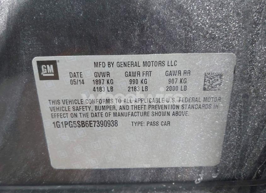 Photo 9 of 2014 Chevrolet Cruze LTZ (VIN 1G1PG5SB6E7390938)