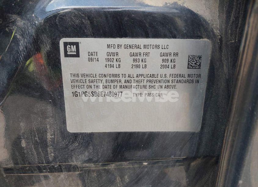 Photo 9 of 2014 Chevrolet Cruze LTZ (VIN 1G1PG5SB6E7480977)