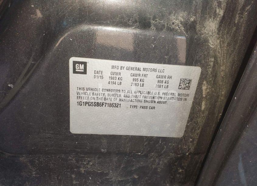 Photo 9 of 2015 Chevrolet Cruze LTZ (VIN 1G1PG5SB6F7186321)