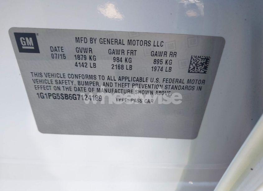 Photo 9 of 2016 Chevrolet Cruze LIMITED LTZ AUTO (VIN 1G1PG5SB6G7124189)