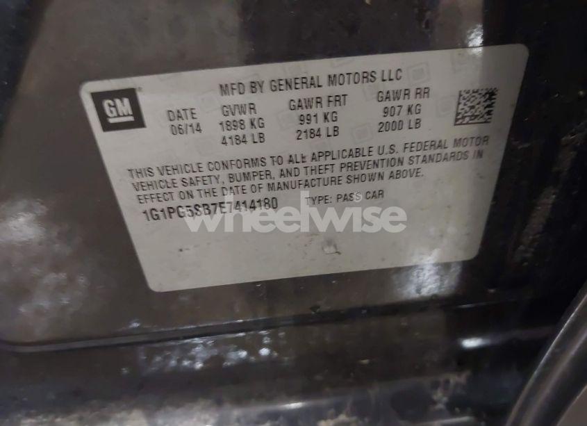 Photo 9 of 2014 Chevrolet Cruze LTZ (VIN 1G1PG5SB7E7414180)