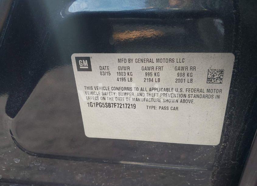 Photo 9 of 2015 Chevrolet Cruze LTZ (VIN 1G1PG5SB7F7217219)