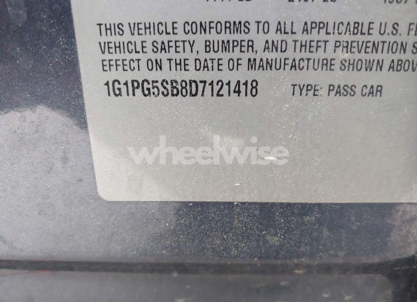 Photo 9 of 2013 Chevrolet Cruze LTZ (VIN 1G1PG5SB8D7121418)