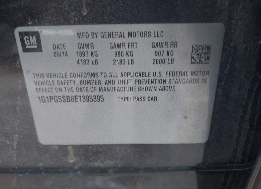 Photo 9 of 2014 Chevrolet Cruze LTZ (VIN 1G1PG5SB8E7395395)