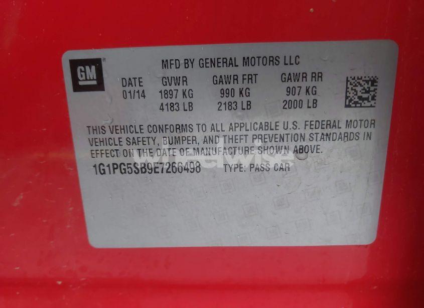 Photo 9 of 2014 Chevrolet Cruze LTZ (VIN 1G1PG5SB9E7266498)