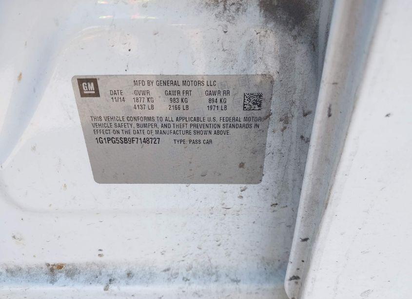 Photo 9 of 2015 Chevrolet Cruze LTZ (VIN 1G1PG5SB9F7148727)