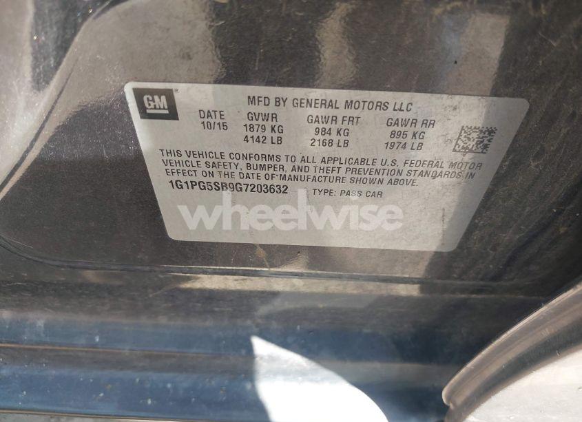 Photo 9 of 2016 Chevrolet Cruze LIMITED LTZ AUTO (VIN 1G1PG5SB9G7203632)