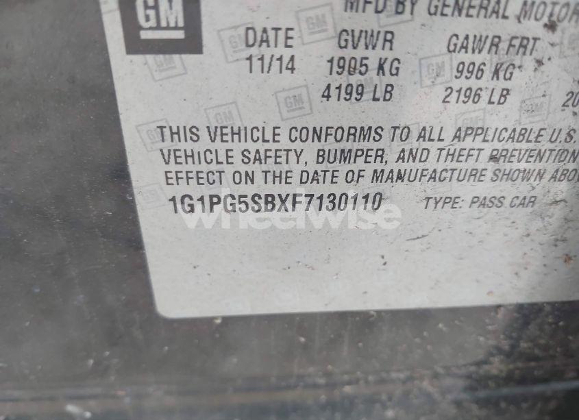 Photo 7 of 2015 Chevrolet Cruze LTZ (VIN 1G1PG5SBXF7130110)